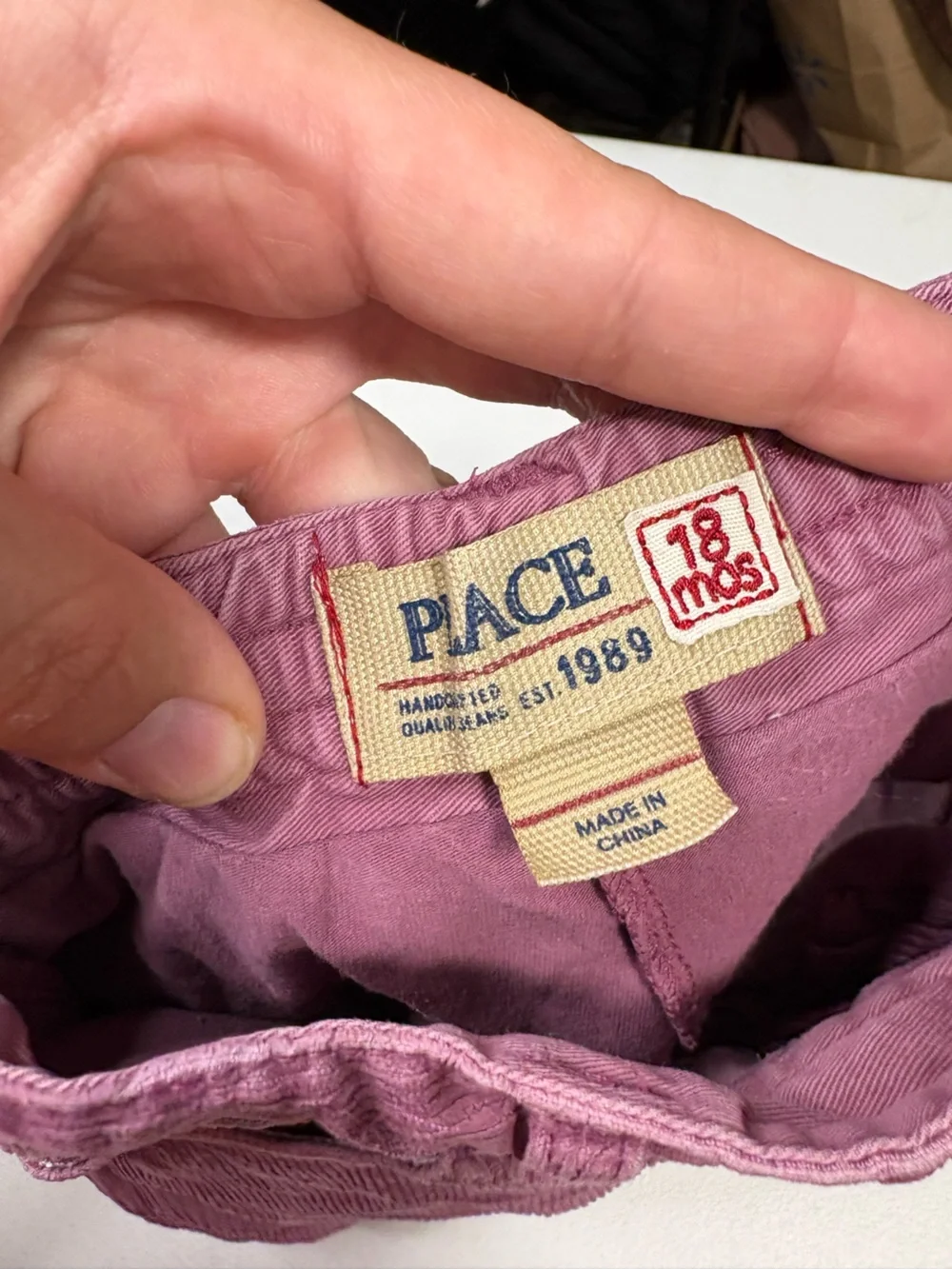 The Children’s Place Corduroy Skort 18 Months Plum Heart Pocket EUC